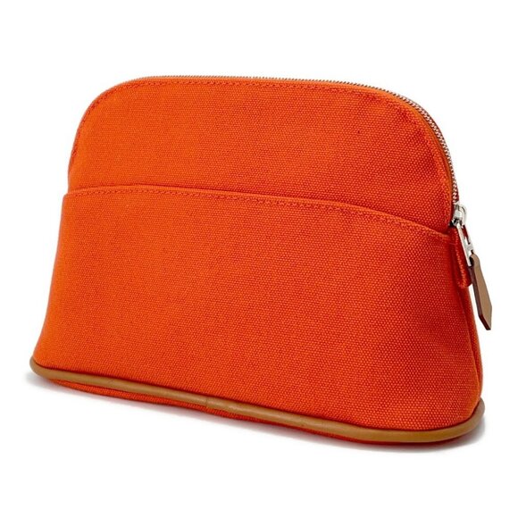 HERMES Bolide Pouch Size Mini Canvas Orange - Picture 2 of 8
